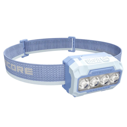 Ліхтар налобний Nitecore HA23 UHE (White-Red Led, 600 люмен, 3xAAA), синій