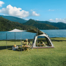 Намет тримісний автоматичний із тентом Naturehike Ango CNK2550WS010, L, коричневий