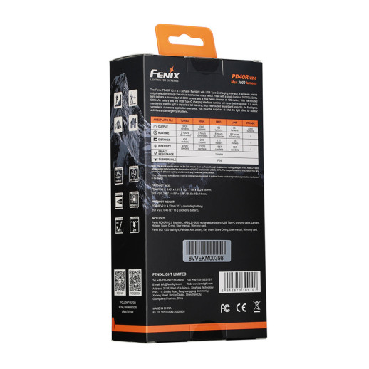 Ліхтар ручний Fenix PD40R V2.0 + подарунок Ліхтар ручний Fenix E01 V2.0 (пошкоджена упаковка)