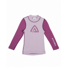Термофутболка дитяча Aclima WarmWool Crew Neck Children Mauve Shadows /Damson