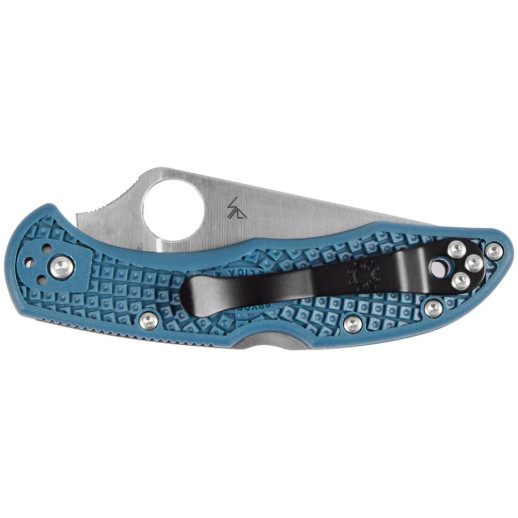 Ніж Spyderco Delica 4, K390, серрейтор blue