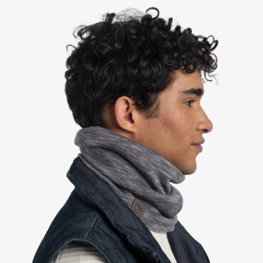 Шарф-труба Buff Heavyweight Merino Wool MULTI STRIPES fog grey
