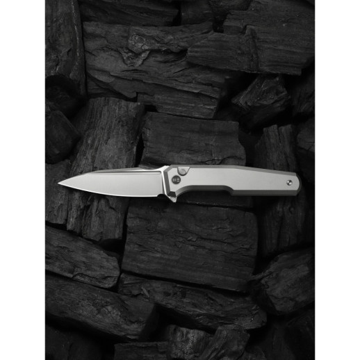 Ніж складаний туристичний Weknife Dressytak (8.6 см) Bohler M390 / Titanium сірий