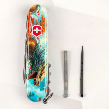 Складаний ніж Victorinox HUNTSMAN ZODIAC Бойовий дракон 1.3713.7.Z3230p