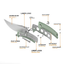 Ніж Artisan Arroyo SW, AR-RPM9 Steel, G10 ц: mint green