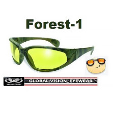 Окуляри Global Vision Forest - 1 (yellow) жовті в камуфлюючій оправі
