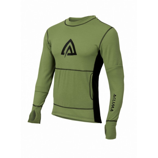 Худі чоловіче Aclima WarmWool Hood Sweater Man Forest Green /Black L