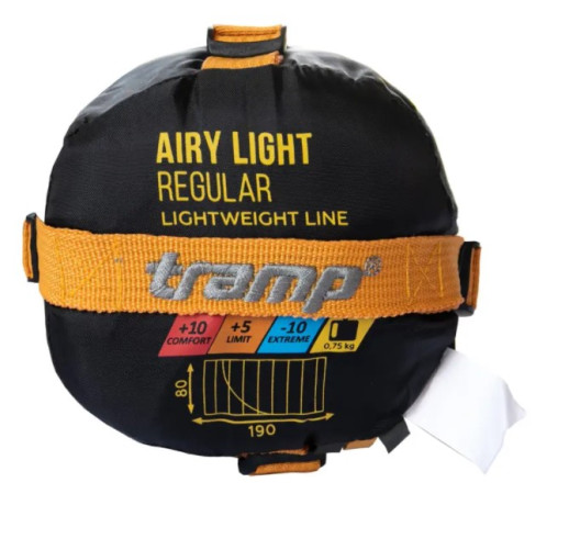 Спальний мішок Tramp Airy Light ковдра лівий жовто /сірий 190/80 TRS-056R-L