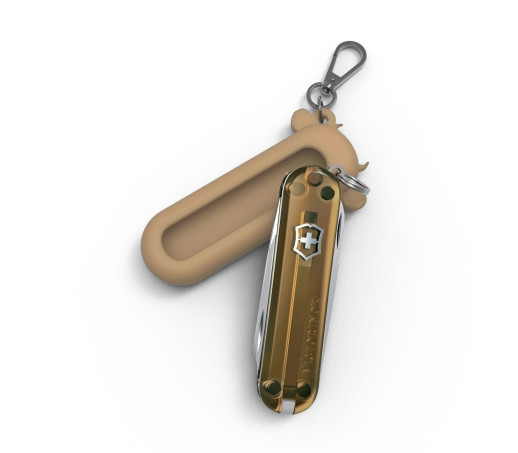 Чохол силіконовий Victorinox для ножа 58 mm серії Classic SD Colors, Wet Sand( 4.0454), коричневий, Бик