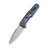 Нож складной туристический Weknife Dressytak (8.6 см) Bohler M390 / Titanium синий