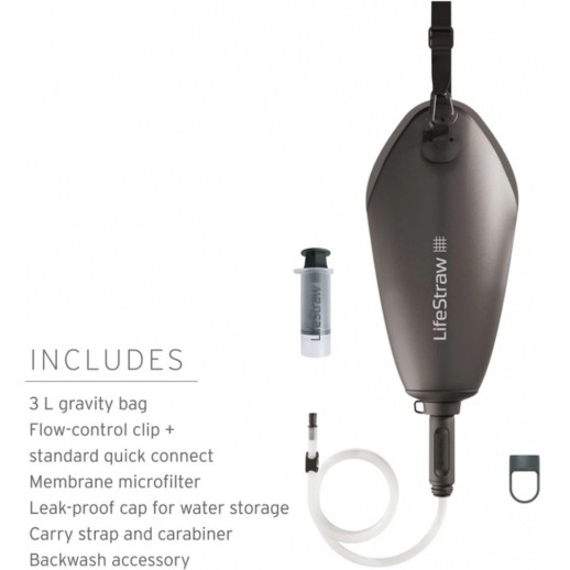 Фільтр для води LifeStraw Peak Gravity, 3 л, Mountain Blue (LSW LSPSF3MBWW)