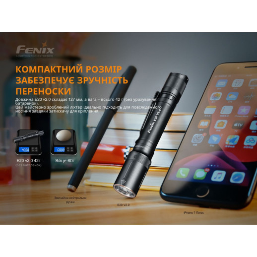 Ліхтар Fenix E20 V2.0 Luminus SST20