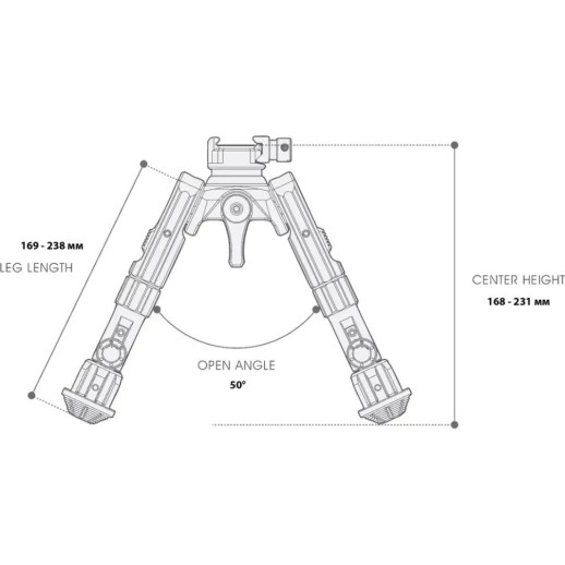 Сошки Leapers UTG Recon 360 TL-B. 18-23см. Picatinny