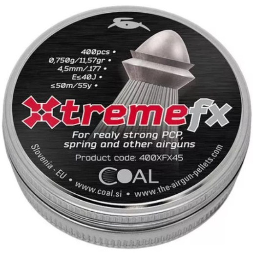Кулі Coal Xtreme FX, 4,5 мм, 0,75 г, 400шт/уп