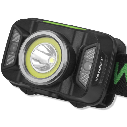 Ліхтар налобний Winso 330Lm, 5W CREE XTE + COB, 1800mAh, Sensor White/Red