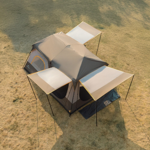 Намет восьмимісний Naturehike Cape 13.1 CNK2450WS050 з швидким розкриттям, сіро-коричневий