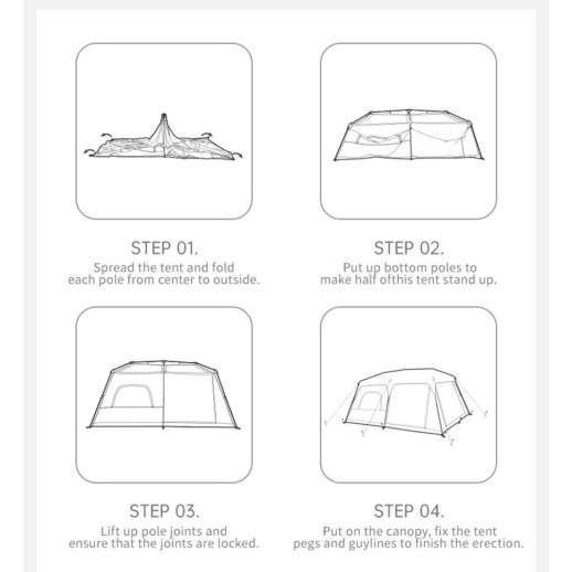 Намет восьмимісний Naturehike Cape 13.1 CNK2450WS050 з швидким розкриттям, сіро-коричневий