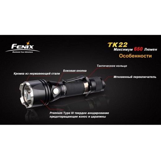 Тактичний ліхтар Fenix TK22 Cree XM-L U2 LED