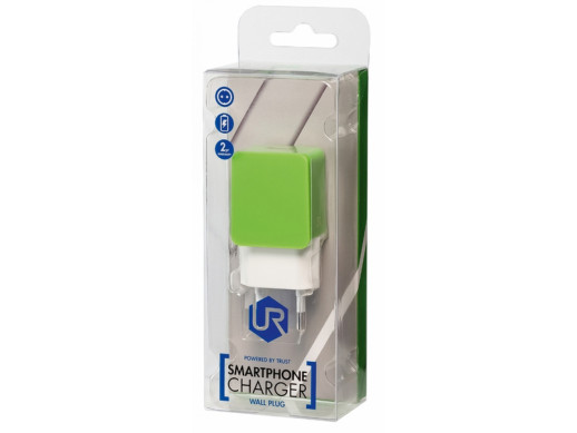 Мережевий зарядний пристрій Trust URBAN Smart Wall Charger (lime)