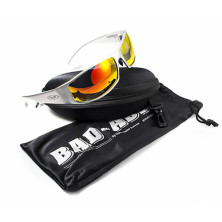 Окуляри Global Vision BAD-ASS 1 Silver (G-Tech red) дзеркальні червоні в металевій оправі