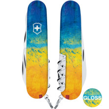 Складаний ніж Victorinox CLIMBER UKRAINE Жовто-синій малюнок