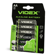Батарейка лужна Videx LR6/AA 12шт BLISTER