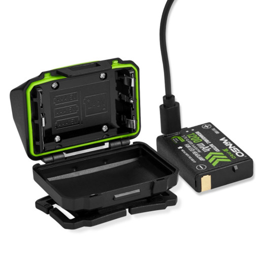 Ліхтар налобний Winso PRO 500Lm, 2x5W CREE XTG, 1200mAh/3xAAA, Sensor White/Red