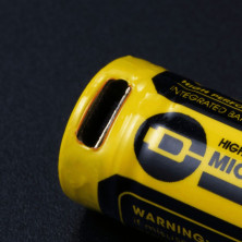 Акумулятор літієвий Li-Ion 14500 Nitecore NL1475R 3.6 V 750mAh, USB, захищений
