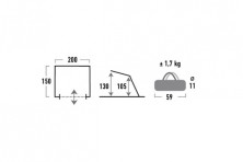 Намет High Peak Evia 50(Алюміній /Темно-Сірий)