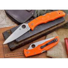 Ніж Spyderco Endura 4 Flat Ground, Помаранчевий (C10FPOR)