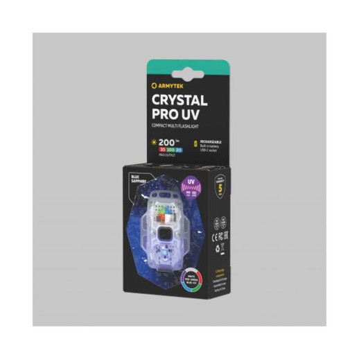 Мультиліхтар наключний Armytek Crystal v2 Pro UV/Blue