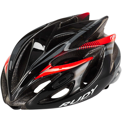 Шолом Rudy RUSH BLACK /RED FLUO SHINY L