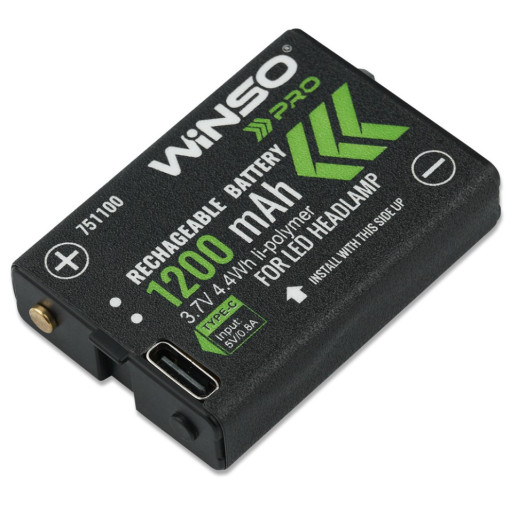 Ліхтар налобний Winso PRO 500Lm, 3W CREE XPG + COB, 1200mAh/3xAAA, Sensor White/Red