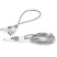 Кабель Verbatim USB-Lightning 1 м + 30 см 2 шт срібло