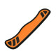 Накладка ручки ножа перед. orange/black, V+ (111мм), VxC8339.C7