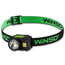 Ліхтар налобний Winso PRO 550Lm, 3W CREE XPG + COB, 1200mAh/3xAAA, Zoom, Sensor White/Red