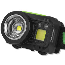 Ліхтар налобний Winso PRO 550Lm, 3W CREE XPG + COB, 1200mAh/3xAAA, Zoom, Sensor White/Red
