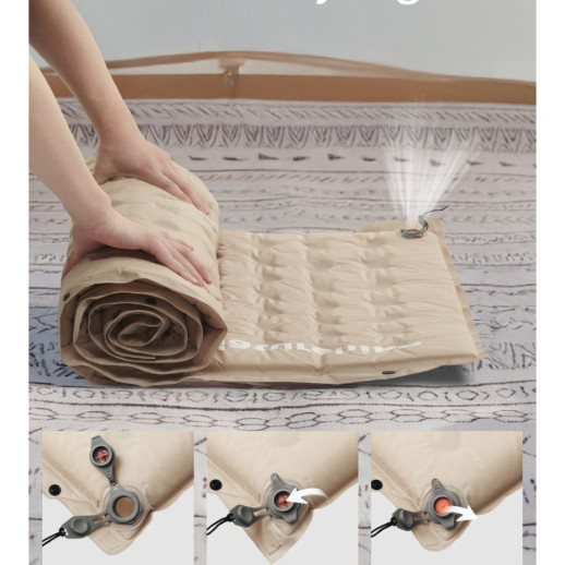 Самонадувний килимок Naturehike CNK2550WS025, 60мм, бежевий