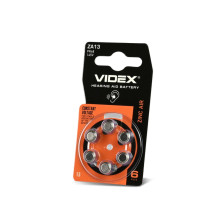 Батарейки повітряно цинкові Videx ZA13 (PR48) BLISTER6