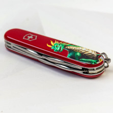 Складаний ніж Victorinox SPARTAN ZODIAC Зелений дракон 1.3603.Z3340u