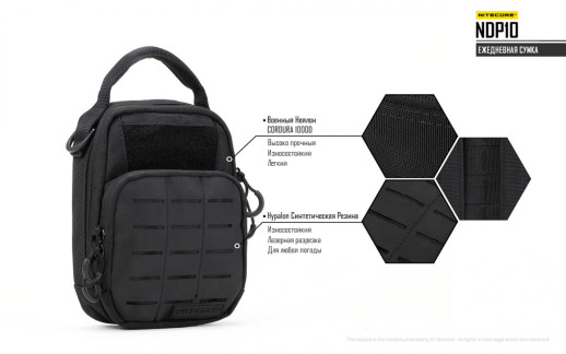 Сумка EDC, тактична Nitecore NDP10 (Cordura 1000D), сіра