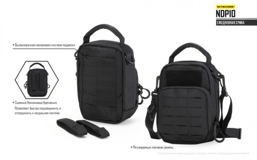 Сумка EDC, тактична Nitecore NDP10 (Cordura 1000D), сіра