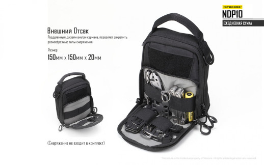 Сумка EDC, тактична Nitecore NDP10 (Cordura 1000D), сіра