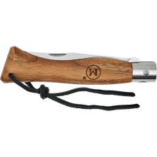 Ніж Main Knives Italian line, dark walnut wood handle and PU loop brown