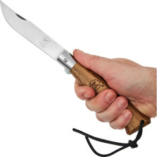 Ніж Main Knives Italian line, dark walnut wood handle and PU loop brown