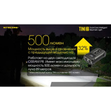 Ліхтар наключний Nitecore TINI 2 сірий