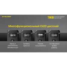Ліхтар наключний Nitecore TINI 2 сірий