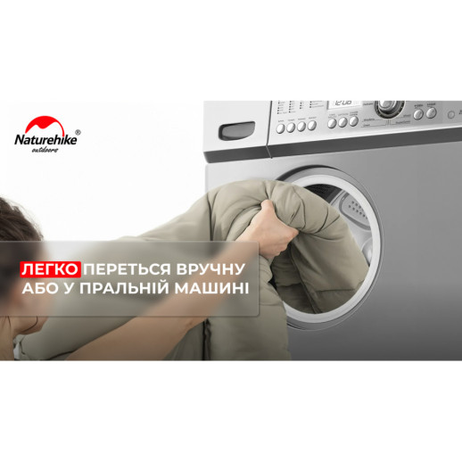 Спальник з капюшоном із звичайним мішком для зберігання Naturehike M400 CNK2350WS023, (1°C), лівий, зелений