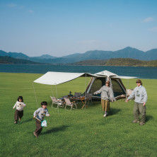 Намет чотиримісний автоматичний надувний із тентом Naturehike Ango CNK2550WS017, сірий