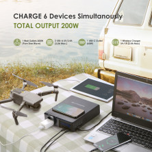 Зарядна станція ALLPOWERS S200 (200W, 41600 mAh, 154 Wh), чорна